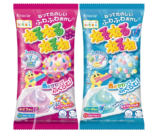 Kracie Popin' Cookin' DIY Nerunerunerune Candy Paste Soda  + Grape (pack of 2)